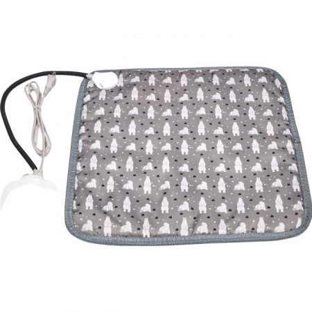 Sub 99 Lei - Patura electrica pentru animale de companie, perna pentru caini, 45 x 45 cm, 28 W, 9 trepte de reglaj perna pentru pisici, anti-alunecare, gri-European standard 230V timing; Width: 45X45cm