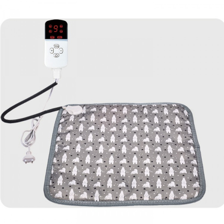 Lichidare de stoc Patura electrica pentru animale de companie, perna pentru caini, 45 x 45 cm, 28 W, 9 trepte de reglaj perna pentru pisici, anti-alunecare, gri-European standard 230V timing; Width: 4 [1]