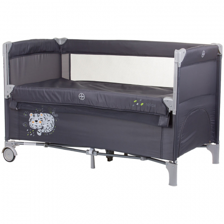 Jucarii, Copii & Bebe - Patut pliabil Chipolino Relax granite cu laterala culisanta