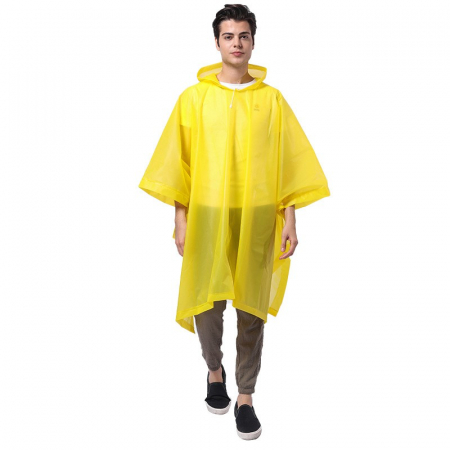 Sub 99 Lei - Pelerina de Ploaie, Flippy, pentru Adulti, EVA, Tip Poncho, Impermeabila, Rezistenta la Vant, Capse Laterale, 160 g, Galben
