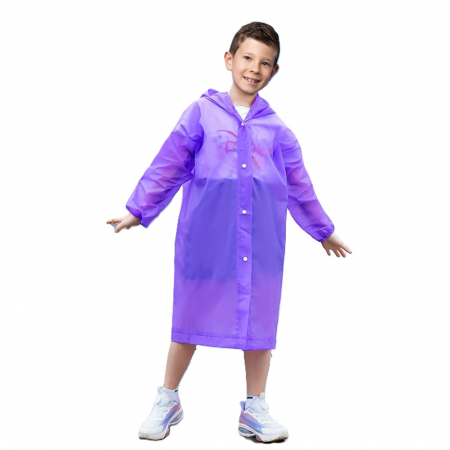 Articole copii - Lichidare Pelerina de Ploaie, Flippy, pentru Copii 100-145 cm, din EVA, Impermeabila, Inchidere cu Capse, Mov