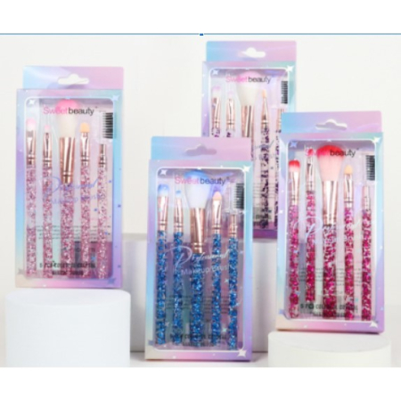 Sub 99 Lei - Pensule pentru makeup, set de 5, multicolor