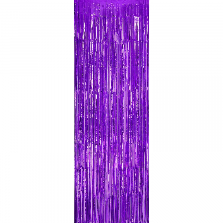Articole petrecere - Perdea Franjurata, Flippy, Model Decor Petrecere, pentru Fundal de Poze, Amenajare Colorata a Petrecerii, Dimensiune 100x200 cm, Mov Deschis