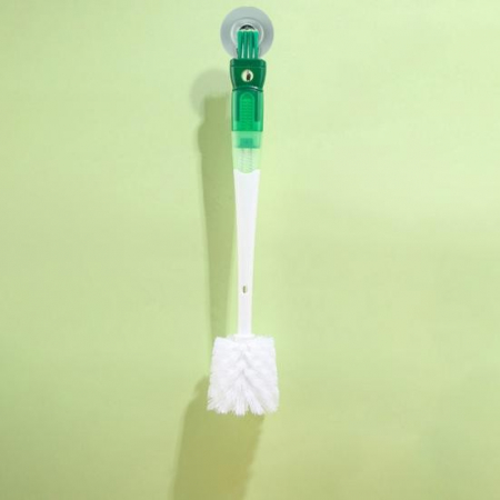 Perie 5 in 1 de Curatat Pahare, Cani, Sticle, Flippy, cu Maner Lung, Accesorii pentru Spalarea Paielor si Capacelor, Usor de Agatat, 36x7x7cm, Verde-Alb [8]