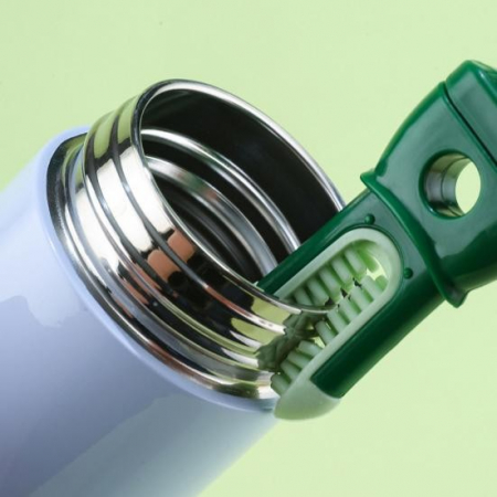 Perie 5 in 1 de Curatat Pahare, Cani, Sticle, Flippy, cu Maner Lung, Accesorii pentru Spalarea Paielor si Capacelor, Usor de Agatat, 36x7x7cm, Verde-Alb [6]