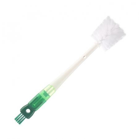 Ustensile de bucatarie - Perie 5 in 1 de Curatat Pahare, Cani, Sticle, Flippy, cu Maner Lung, Accesorii pentru Spalarea Paielor si Capacelor, Usor de Agatat, 36x7x7cm, Verde-Alb