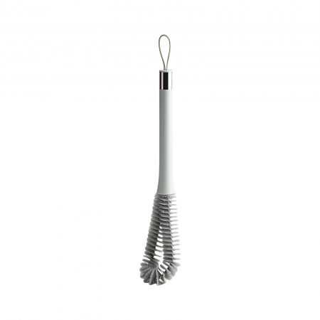 Pentru Casa si Camping - Perie de Curatat Pahare, Sticle, Biberoane, Flippy, cu Maner Lung, Uz Casnic, Silicon, Ergonomic, 3.9x5.4x38.5cm, Verde