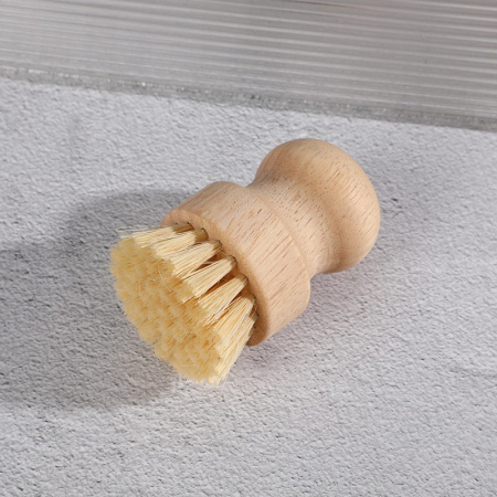 Perie de Curatat Vase si Alimente, Flippy, din Lemn de Fag, 8 x 5 cm, Perie din Sisal, Bej [7]
