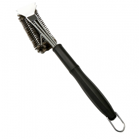 Ustensile de bucatarie - Perie de Sarma pentru Gratar, Flippy, Maner 45 cm, din Otel inoxidabil, 45X7X10, Negru