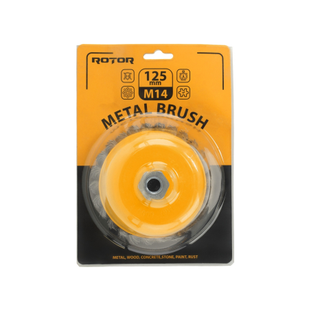 Perie de sarma tip cupa cu noduri rasucite ROTOR 125mm M14 [2]
