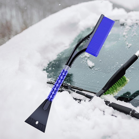 Perie de Zapada cu Racleta pentru Masina, Flippy, Multifunctionala, Demontabila, cu Maner Antiderapant, Aluminiu, Plastic, Fragmentarea Ghetii de pe Parbriz, Solutia pentru Iarna, pentru Dezghetare, 6 [4]