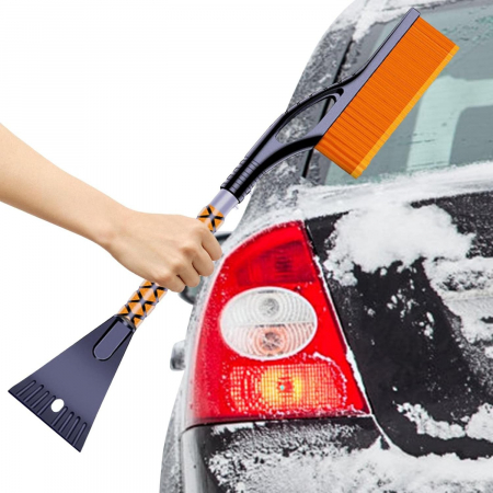 Perie de Zapada cu Racleta pentru Masina, Flippy, Multifunctionala, Demontabila, cu Maner Antiderapant, Aluminiu, Plastic, Fragmentarea Ghetii de pe Parbriz, Solutia pentru Iarna, pentru Dezghetare, 6 [4]