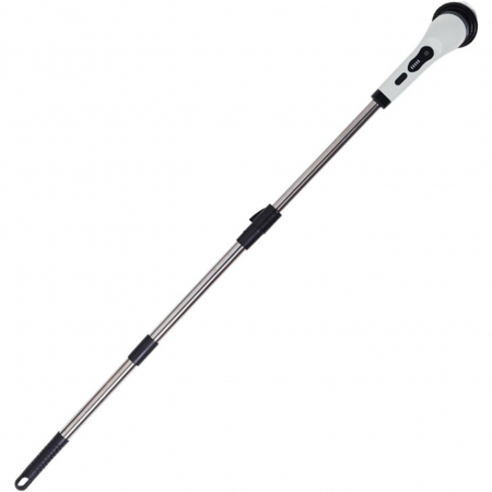 Perie Electrica de Curatare, Flippy, pentru Gresie, Baie, Bucatarie, 25x20x9.5 cm, cu 9 Capete, Maner Extensibil Detasabil 84-127cm, Incarcare USB-Type C, Rotire 360 de Grade, 3000 mAh, Culoare: Alb [15]