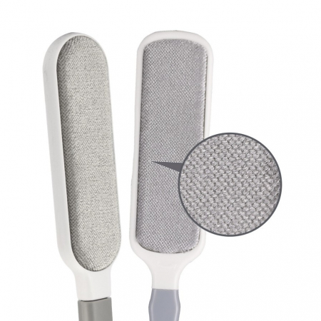 Perie Electrostatica, Flippy, Pentru Curatarea Parului de pe Haine si Tapiterii, 2 Fete, Autocuratare, 33 x 7.5 cm, Gri [4]