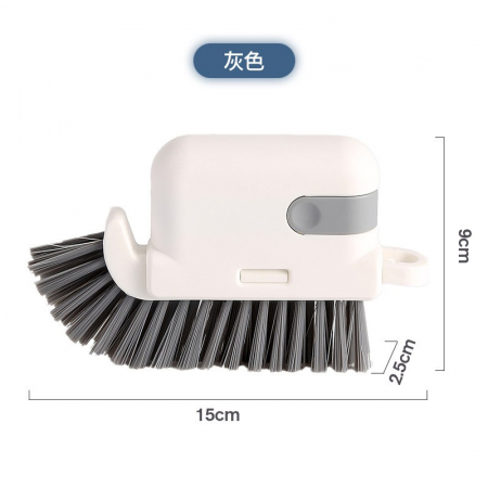 Maturi, mopuri si galeti - Perie Multifunctionala 3 in 1 de Curatare, Flippy, pentru Bucatarie, Vesela, Geamuri, Cap Detasabil, 9x15x2.5 cm, Gri