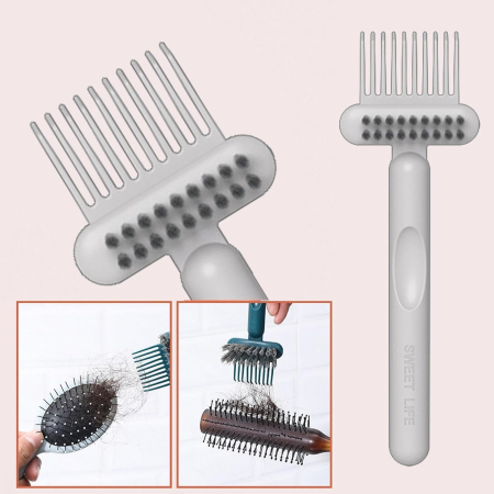 Perie pentru Curatarea Parului, Flippy, din Plastic, 16 x 5 cm, Alb [3]