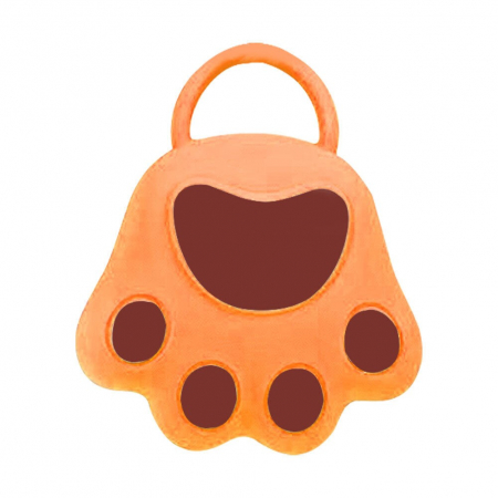 Ingrijire par si Accesorii - Perie pentru Masajul Scalpului, Perie pentru Sampon, Labuță de Pisică, Dimensiune 7x8 cm, Curatarea si Mentinerea Curata a Parului, Portocaliu