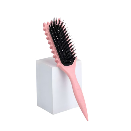 Perie Profesionala pentru Par, Flippy, Perie pentru Definirea Buclelor pentru Par Cret, Multifunctionala, 24.5 x 7 x 4.3 cm, Roz [3]