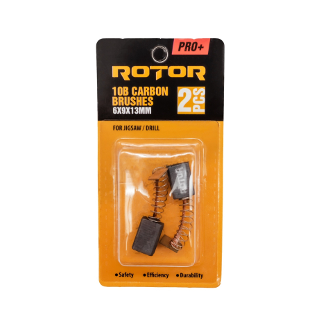 Perii de carbune ROTOR 10B pentru fierastrau pendular / bormasina, 6 x 9 x 13 mm, set 2 bucati [2]
