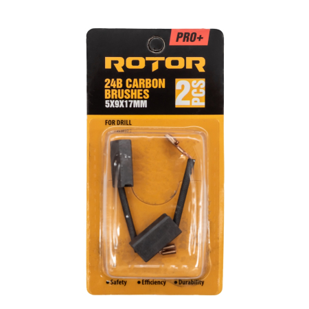 Perii de carbune ROTOR 24B pentru bormasina, 5 x 9 x 17 mm, set 2 bucati [1]