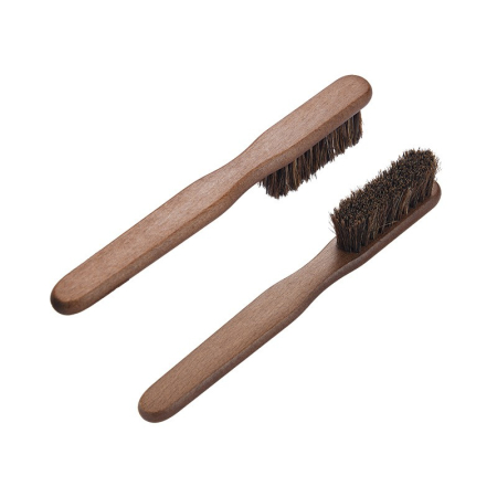 Încălțăminte și accesorii vestimentare - Periuta de Curatat Pantofi, Manuala, Flippy, din Par de Cal, Maner din Lemn de Fag, 17 cm, Maro