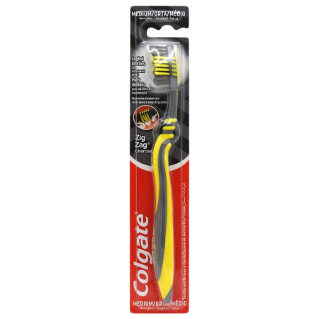 Sub 99 Lei - Periuta de Dinti, Colgate, Zig Zag Charcoal Medium