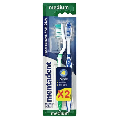 Sub 99 Lei - Periuta de Dinti, Mentadent, 2 buc Medium