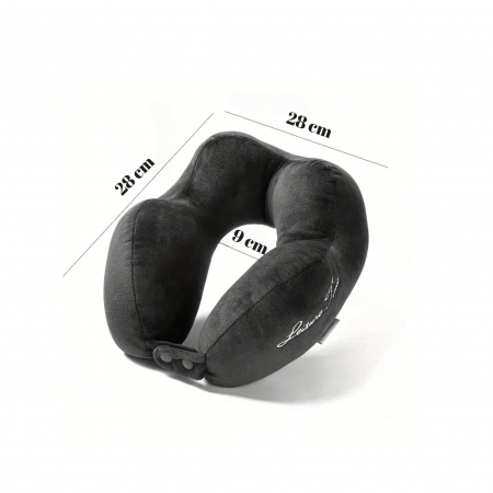 Lichidare Perna de Calatorie, Flippy, Pentru Gat, din Bumbac, cu 4 Cocoase, Ajustabila, Gri [4]