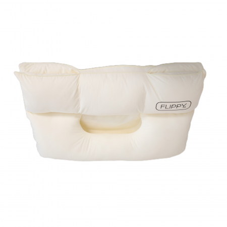 Pentru Casa si Camping - Perna Ortopedica 3 in 1, Flippy, Strat Dublu, Protectie Cervicala, pentru Adulti, 45 x 70 cm, Alb