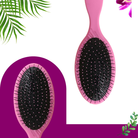 Pieptene cu Perna de Aer pentru Par, Flippy, Plastic ABS+Nylon, 22x7 cm, Roz [4]