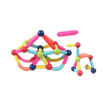 Jucarii, Copii & Bebe - Piese Magnetice pentru Copii, Flippy, Set din 103 de Piese de diferite Culori, Constructor Magnetic cu Posibilitatea de a Construii forme Nelimitate, Multicolor
