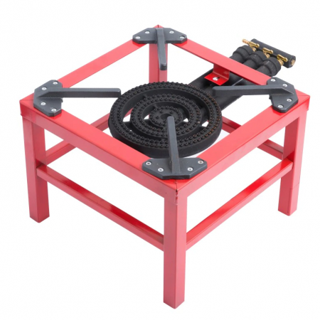 Pentru Casa si Camping - Pirostrie patrata din metal R03, 4 picioare, 3 robineti