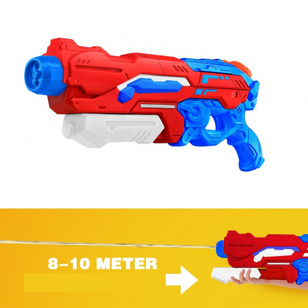 Pistol cu Apa, Flippy, +6 Ani, Rezervor 1200 ml, din Plastic, 40 x 7 x 20 cm, Rosu/Albastru [2]
