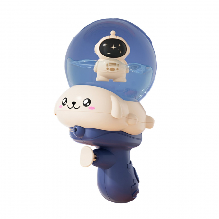 Jucarii, Copii & Bebe - Pistol cu Apa pentru Copii, Flippy, Multifunctional, Capacitate 250 mL, Model Astronaut, 15.6x8x8.9 cm, ABS, Albastru