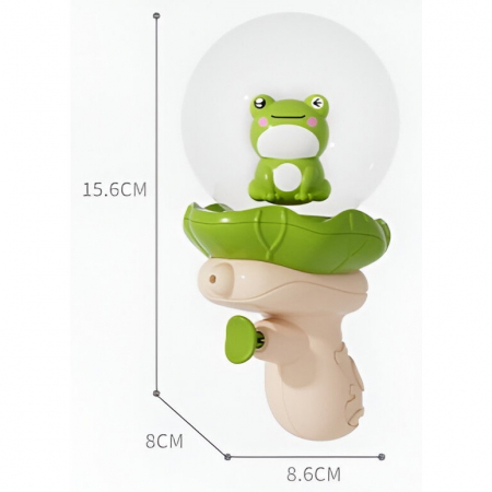 Pistol cu Apa pentru Copii, Flippy, Multifunctional, Capacitate 250 mL, Model Broscuta, 15.6x8x8.6 cm, ABS, Verde [1]