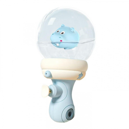 Jucarii, Copii & Bebe - Pistol cu Apa pentru Copii, Flippy, Multifunctional, Capacitate 300 mL, Model Hipopotam, 9x9x17cm, Plastic, Albastru