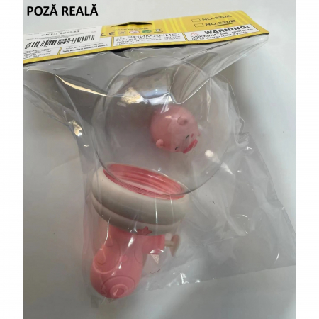 Pistol cu Apa pentru Copii, Flippy, Multifunctional, Capacitate 300 mL, Model Purcelus, 9x9x17cm, Plastic, Roz [5]