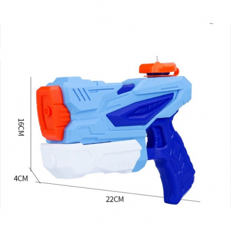 Pistol cu Apa pentru Copii, Rezervor, Pentru Piscina/Plaja, Flippy, 6ani+, 3 duze, Albastru, 300ML [1]