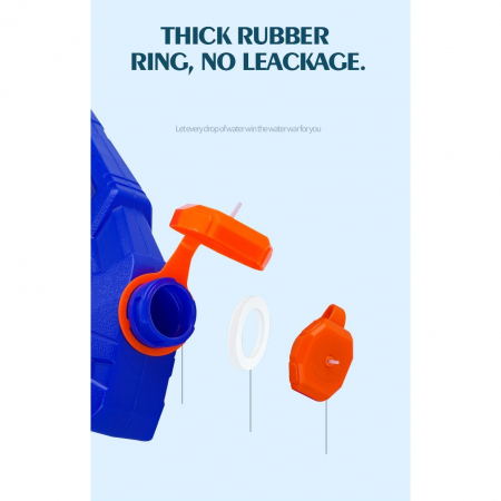 Pistol cu Apa pentru Copii, Rezervor, Pentru Piscina/Plaja, Flippy, 6ani+, Bleumarin/Rosu, 300ML [2]