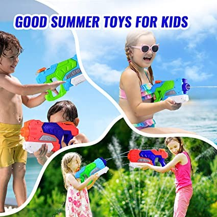 Pistol cu Apa pentru Copii, Rezervor, Pentru Piscina/Plaja, Flippy, 6ani+, Verde/Albastru, 550ML [3]