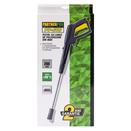 Pistol cu lance de pulverizare din inox pentru aparat de spalat cu presiune PARTNERPRO PP-G70 [5]