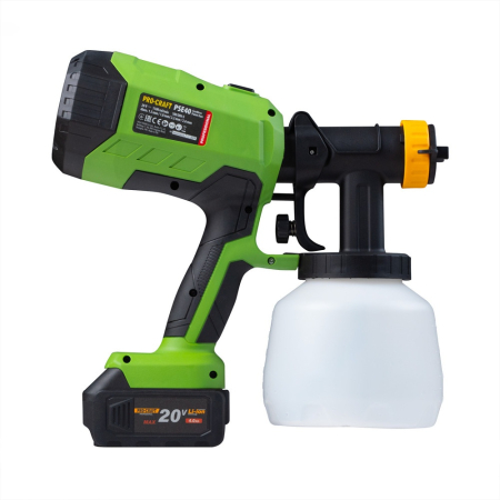 Pistol de vopsit pe acumulator PROCRAFT PSE40, 20 V, Brushless, debit vopsea 750 ml/min, 4 duze [3]