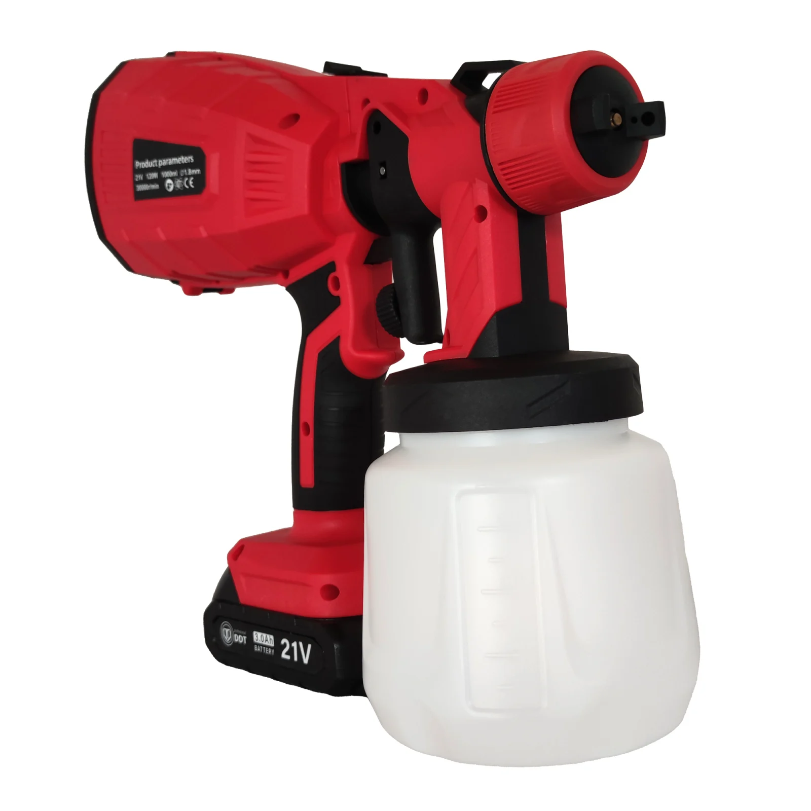Pistol electric de vopsit DDT cu 2 acumulatori,1000 ml, 210 V [3]