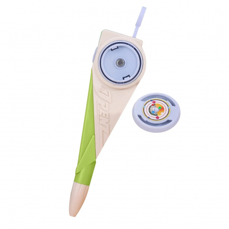 Jucarii si Jocuri - Pix Multifunctional, Flippy, cu Titirez, 5x1.5x17cm, Verde