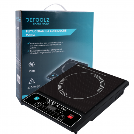 Plite & aragaze - Plita ceramica cu inductie Detoolz 1500 W