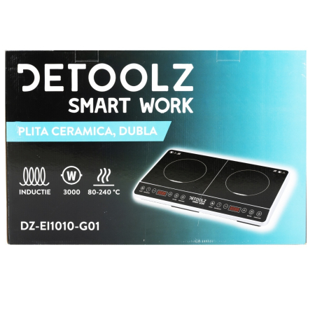 Plita ceramica dubla Detoolz, inductie, 3000W 8NT [3]