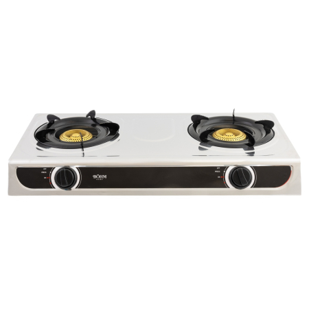 Plite & aragaze - Plita cu doua arzatoare si aprindere electrica BoHM BG-MG-002C Chrome