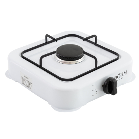 Plita cu un arzator pe gaz BoHM BG-2811-W alb [2]