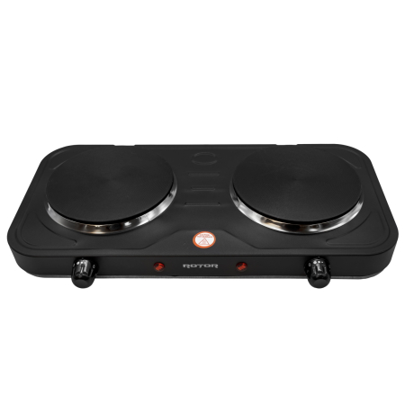 Casă și camping - Plita electrica dubla ROTOR RTE-2002BK, 2000W, 2 x o155 mm, temperatura reglabila