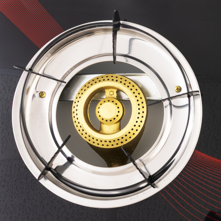 Plita pe gaz din sticla cu doua arzatoare BoHM BG-MB-002C , Sticla securizata 6 m, 4.6 kWm [1]